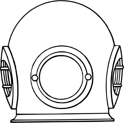 Divers Helmet Coloring Page